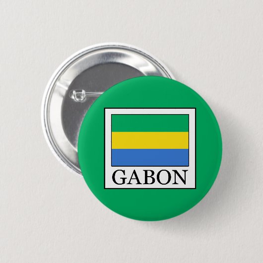 Gabon Ronde Button 5,7 Cm (Voorkant /achterkant)
