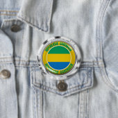 Gabon Ronde Embleem Button 7,6 Cm (In situ)