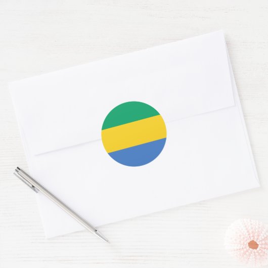 gabon ronde sticker (Envelop)
