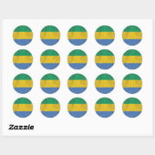 Gabon Ronde Sticker (Vel)