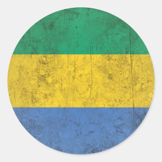 Gabon Ronde Sticker (Voorkant)