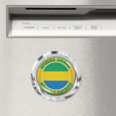 Gabon Round Emblem Magneet (Insitu (Vaatwasser))