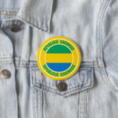 Gabon Round Emblem Ronde Button 7,6 Cm (In situ)
