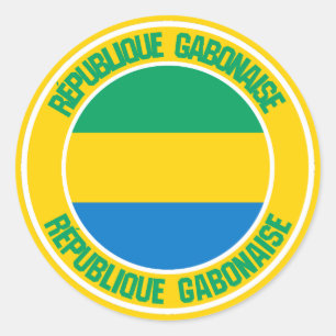 Gabon Round Emblem Ronde Sticker