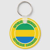 Gabon Round Emblem Sleutelhanger (Voorkant)