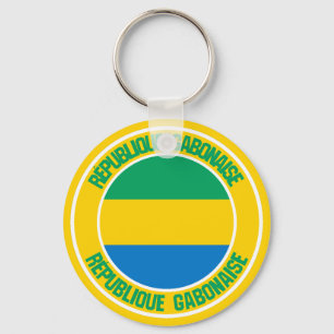 Gabon Round Emblem Sleutelhanger