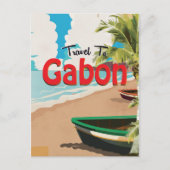 Gabon vintage-poster briefkaart (Voorkant)