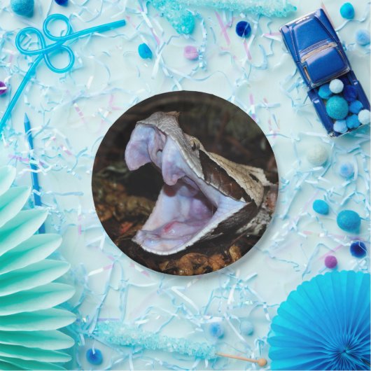 Gabon viper papieren bordje (Feest)