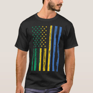 Gabon Vlag Amerika US Het zit in mijn DNA voor Gab T-shirt