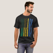 Gabon Vlag Amerika US Het zit in mijn DNA voor Gab T-shirt (Voorkant volledig)