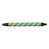 Gabon Vlag Balpen Zwarte Inkt Pen (Voorkant)