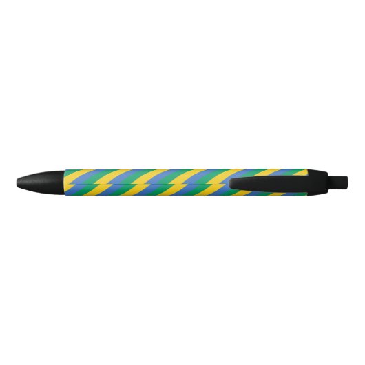 Gabon Vlag Balpen Zwarte Inkt Pen (Achterkant)