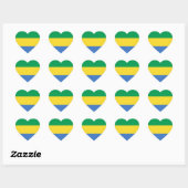 Gabon Vlag Hart Sticker (Vel)