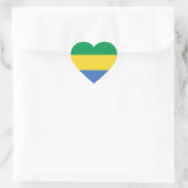Gabon Vlag Hart Sticker (Tas)
