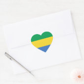 Gabon Vlag Hart Sticker (Envelop)