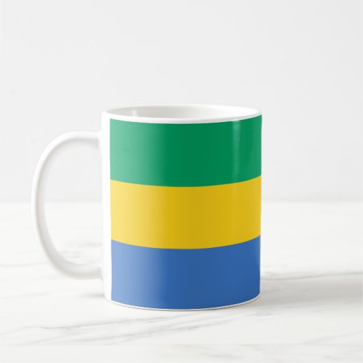 Gabon Vlag Keramische Mok (Links)