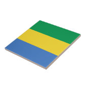 Gabon Vlag Keramische Tegel Tegeltje (Zijkant)