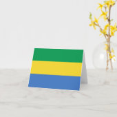 Gabon vlag Notecard Kaart (Gele Bloem)