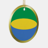 Gabon Vlag Ornament (Rechts)