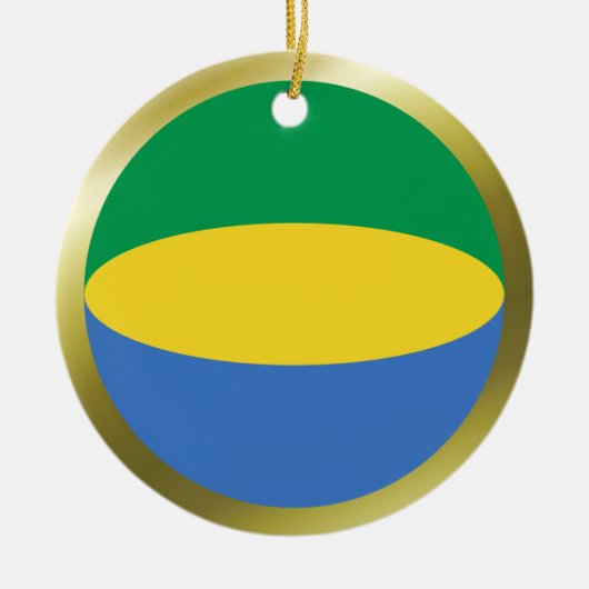 Gabon Vlag Ornament (Voorkant)