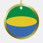 Gabon Vlag Ornament (Achterkant)