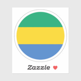 Gabon Vlag Ronde Sticker