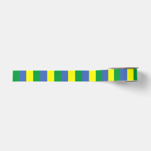 Gabon Vlag Strepen Landsymbool groen blauw geel Grosgrain Lint