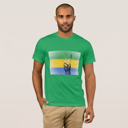 Gabon, vredesbord, t-shirt (Voorkant volledig)