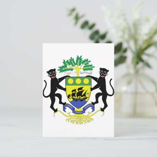 Gabon Wapenkat Briefkaart (Staand voorkant)
