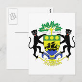 Gabon Wapenkat Briefkaart (Voorkant / Achterkant)