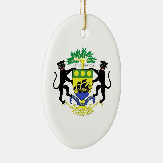 Gabon Wapenkat Keramisch Ornament (Rechts)