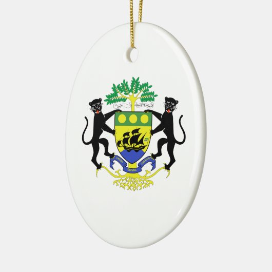 Gabon Wapenkat Keramisch Ornament (Links)