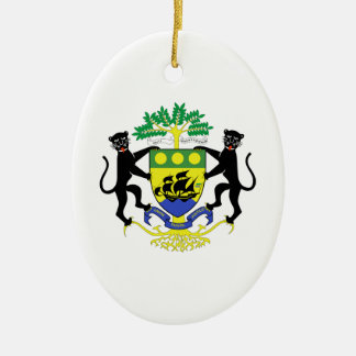 Gabon Wapenkat Keramisch Ornament