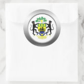 Gabon Wapenkat Ronde Sticker (Tas)