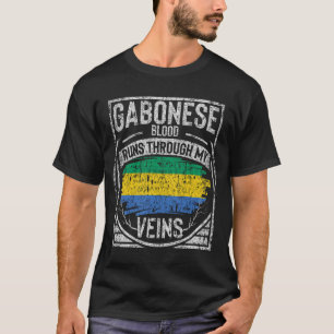 Gabonese bloedingen lopen door mijn zegen t-shirt
