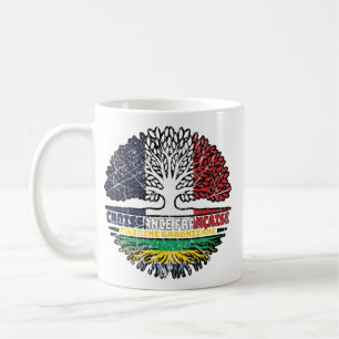 Gabonese French France Tree Roots Flag Koffiemok