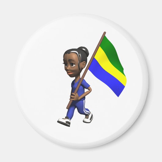Gabonese meid magneet (Voorkant)