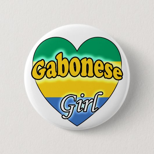 Gabonese meid ronde button 5,7 cm (Voorkant)