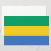 Gabonese vlag (Gabon) Briefpapier (Voorkant / Achterkant)