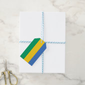 Gabonese vlag (Gabon) Cadeaulabel (Met Touw)