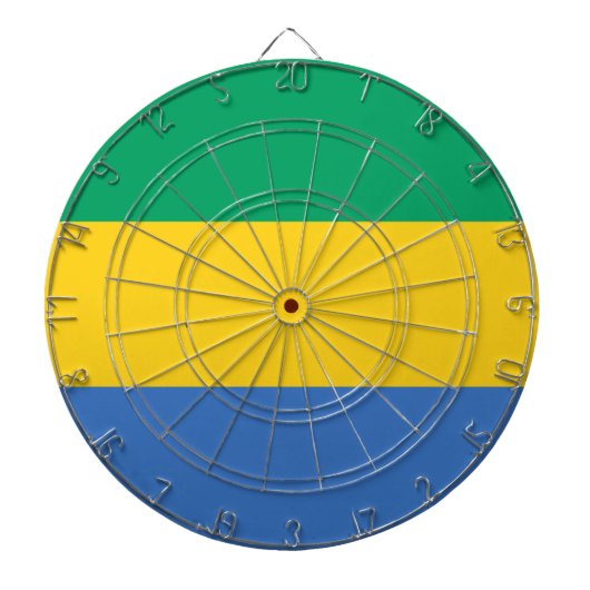 Gabonese vlag (Gabon) Dartbord (Voorkant)