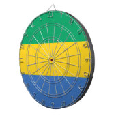 Gabonese vlag (Gabon) Dartbord (Voorkant Rechts)