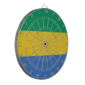 Gabonese vlag (Gabon) Dartbord (Voorkant Links)