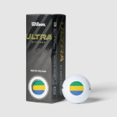 Gabonese vlag (Gabon) Golfballen (Verpakking)