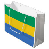 Gabonese vlag (Gabon) Groot Cadeauzakje (Voorkant Gekanteld)