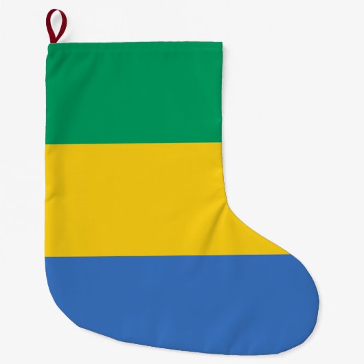 Gabonese vlag (Gabon) Grote Kerstsok (Voorkant)