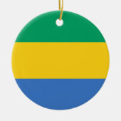 Gabonese vlag (Gabon) Keramisch Ornament (Voorkant)