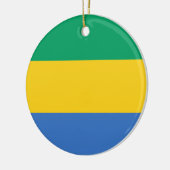 Gabonese vlag (Gabon) Keramisch Ornament (Links)
