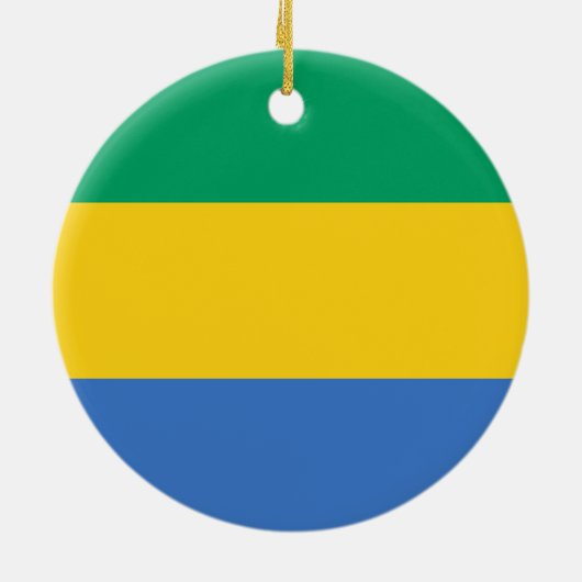 Gabonese vlag (Gabon) Keramisch Ornament (Achterkant)
