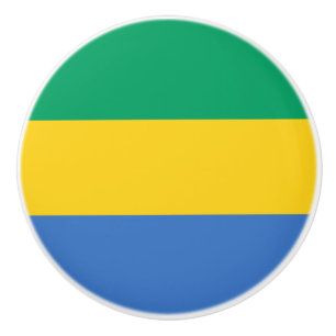 Gabonese vlag (Gabon) Keramische Knop